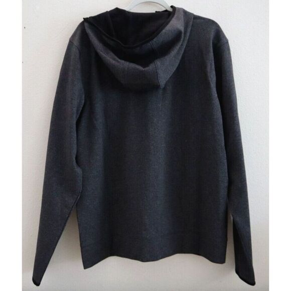 Old Navy Active Men's Sz Large Dark Charcoal Gray Dynamic Fleece Full-Zip Hoodie - Picture 2 of 9